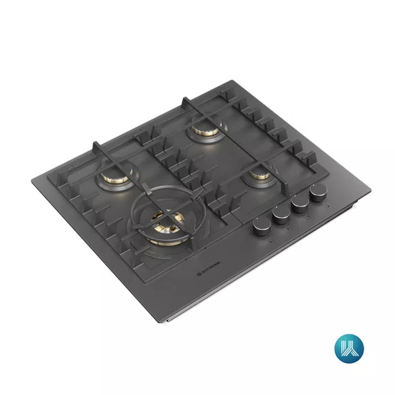 Cooktop a Gás Elettromec Black Matte 60cm 4Q CKG-4Q-60-BM-3TNA