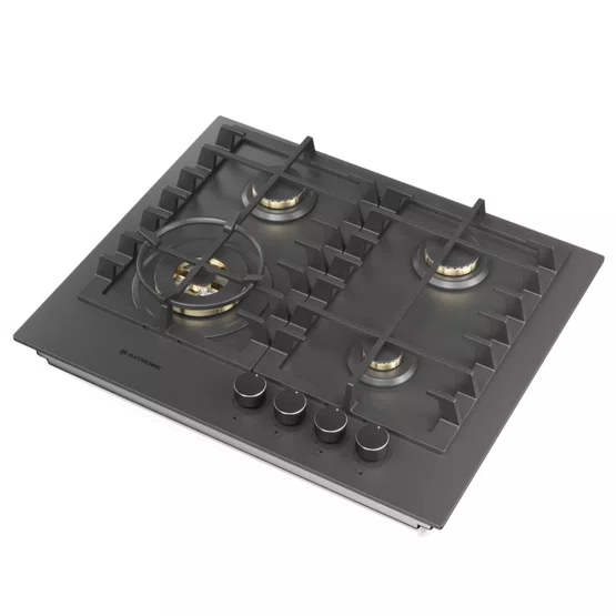 Cooktop a Gás Elettromec Black Matte 60cm 4Q CKG-4Q-60-BM-3TNA