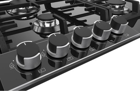 Cooktop a Gás DeBacco Montreal Vidro Preto 90cm 220V