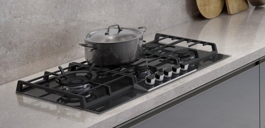 Cooktop a Gás DeBacco Montreal Vidro Preto 90cm 220V