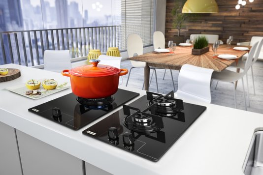Cooktop Dominó a Gás Franke Glass 1 Boca Tripla-Chama Bivolt