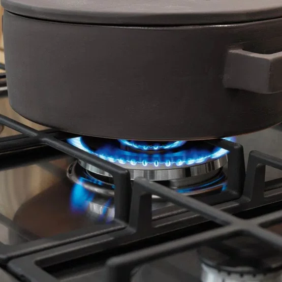 Cooktop à Gás Inox FHSM 604 Franke 4 Queimadores Dupla Chama Lateral 60cm 220V