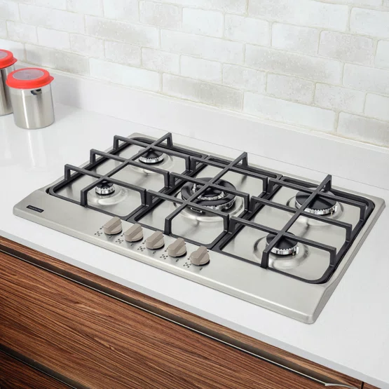 Cooktop a Gás New Penta Tramontina 5Q Superautomático Inox 75cm Bivolt - 94716/114