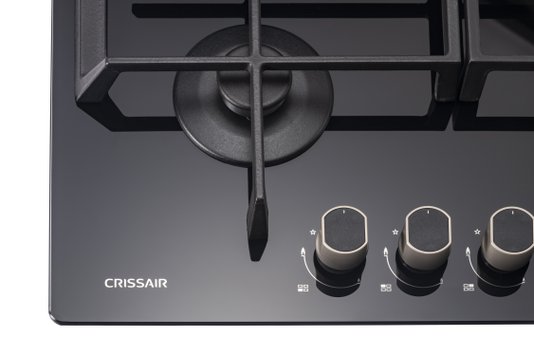 Cooktop a Gás Crissair All Black 4 Queimadores 60cm NCT 24 G6 Bivolt
