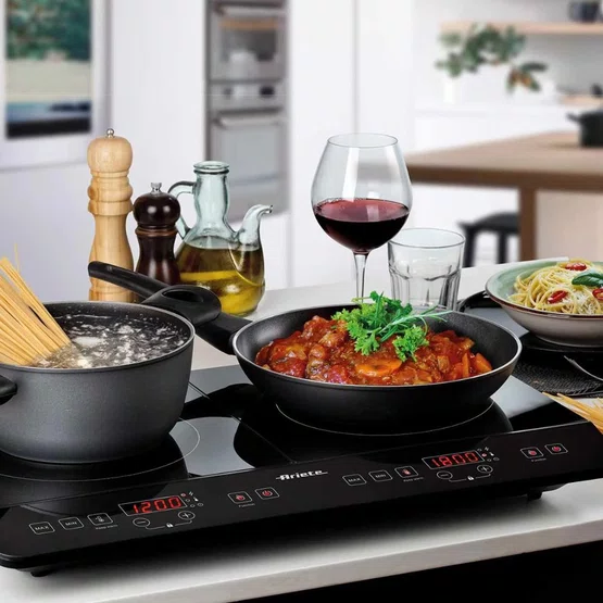 Cooktop de Indução 1998 Ariete Portátil Vitrocerâmico Touch 2 Queimadores Preto
