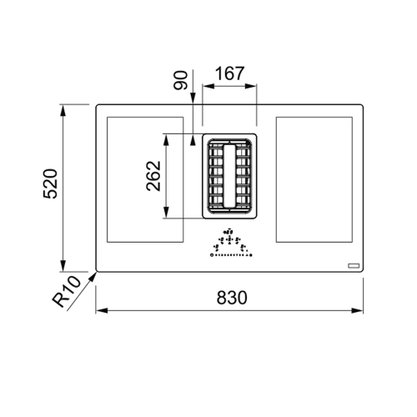 Cooktop de Indução Com Coifa Integrada Franke Extractor Mythos FMA 839 83x52cm