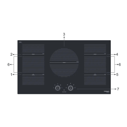 Cooktop de Indução Cuisinart Arkton 5 Queimadores 90cm 220V