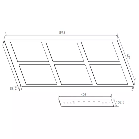 Cooktop Elettromec de Indução Invisível 90cm 220V