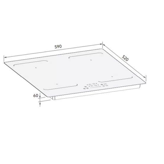 Cooktop de Indução Invita Vidro Preto 4 Zonas Função Booster 60cm 220V