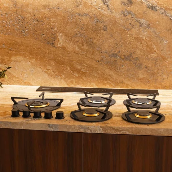 Cooktop de Revestir na Bancada Elettromec 5 Queimadores à Gás 90 cm 220 V