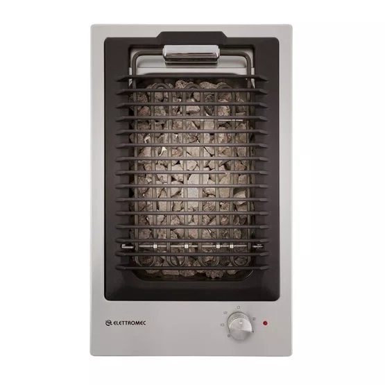 Cooktop Dominó Barbecue Quadratto Elettromec Pedras Vulcânicas 30 cm 220 V