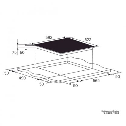 Cooktop de Indução Elettromec 4 Queimadores 60cm 220V