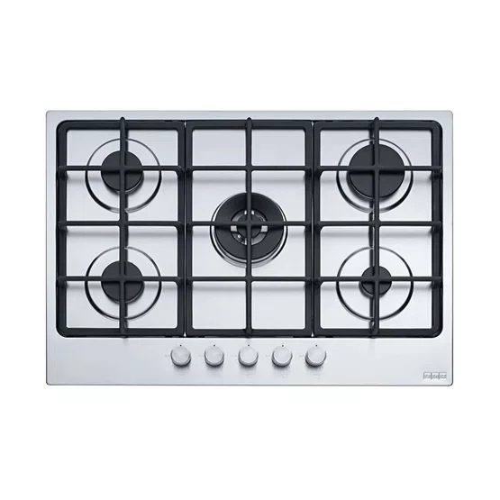 Cooktop à Gás Inox FHSM 755 Franke 5 Queimadores Dupla Chama Lateral 75cm 220V