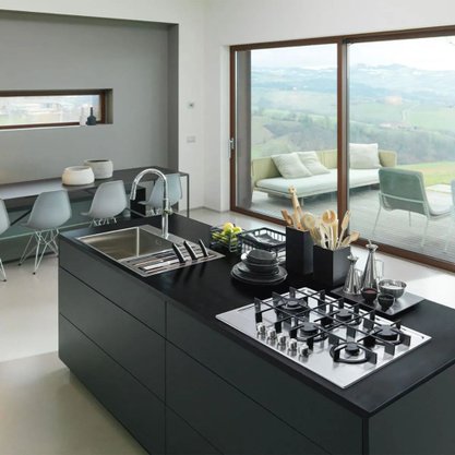 Cooktop a Gás em Inox à Gás Franke 5Q Dupla Chama Lateral FHMA 755 220V