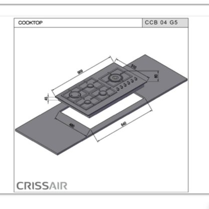 Cooktop Inox a Gás Crissair Signature CCB 04 G5 90cm Bivolt