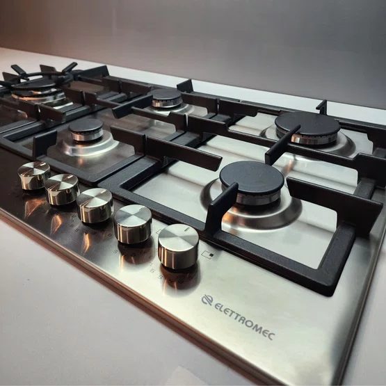 Cooktop Luce Elettromec 5 Queimadores a Gás Step Flame 90 cm Bivolt