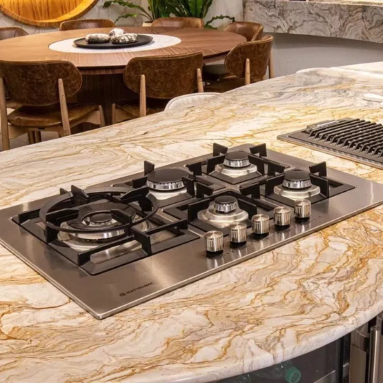 Cooktop Quadratto Elettromec 5 Queimadores a Gás 75 cm Bivolt