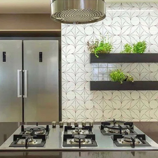 Cooktop Quadratto Semifilo Elettromec 6 Queimadores a Gás 90 cm Bivolt