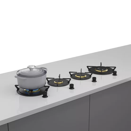Cooktop de Revestir na Bancada Elettromec 4 Queimadores à Gás 120 cm