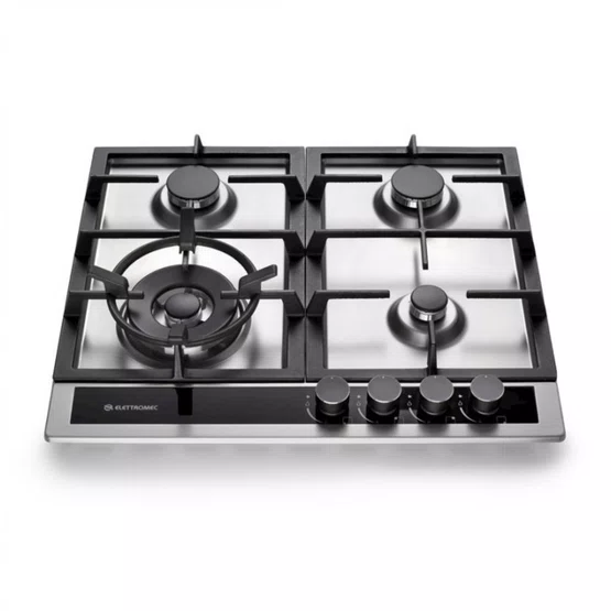 Cooktop Sole Elettromec 4 Queimadores a Gás Inox e Vidro 60 cm Bivolt