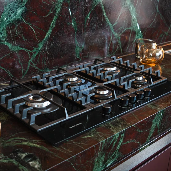 Cooktop Vetro Elettromec 5 Queimadores a Gás Vitrocerâmico 90 cm Bivolt