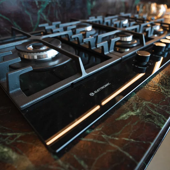 Cooktop Vetro Elettromec 5 Queimadores a Gás Vitrocerâmico 90 cm Bivolt