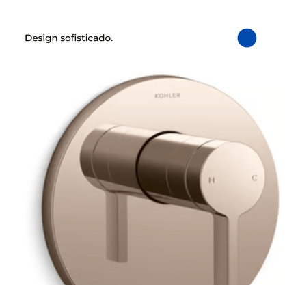 Acabamento para Misturador Monocomado de Chuveiro Components Kholer Rose Gold