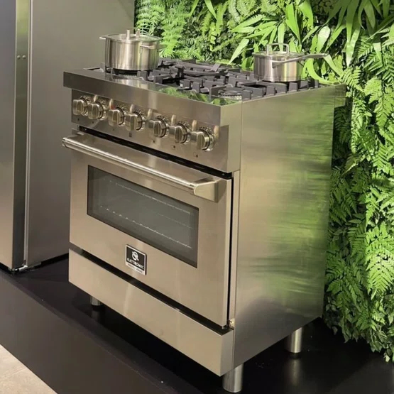 Fogão a Gás Elettromec Professional Forno Elétrico com Chapa Bistequeira 75cm 220V