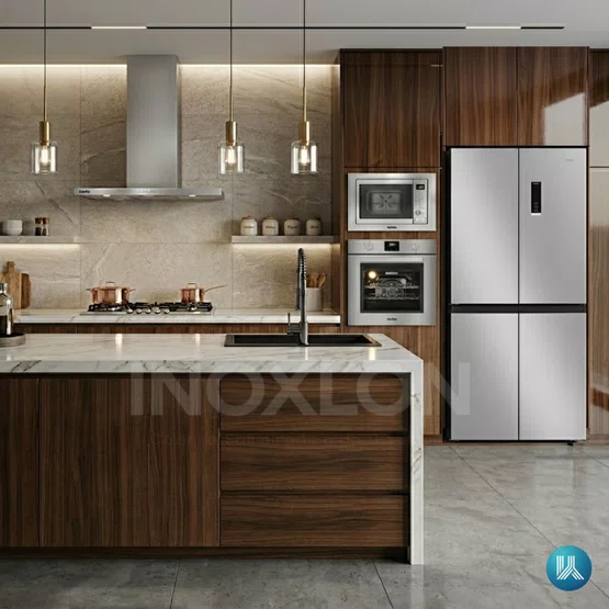 Cozinha Gourmet Invita Solução Completa em Inox Coifa, Cooktop, Forno e Micro-ondas em Inox 220V