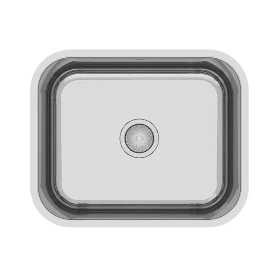 Cuba Simples de Embutir ou Sobrepor Mekal CS-50 50X40X20cm Inox Alto Brilho