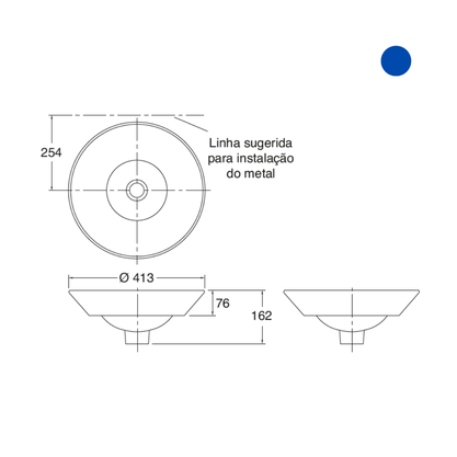 Cuba de Apoio Conical Bell Kohler Ø 413mm