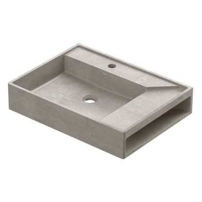 Cuba de Apoio Docol com Mesa Direita DocolConcreta 60x45x12cm