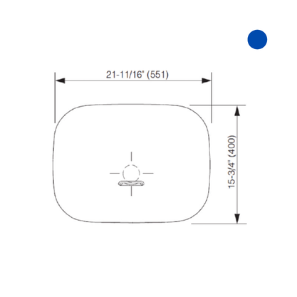 Cuba de Apoio Retangular Vive Kohler 550x400mm