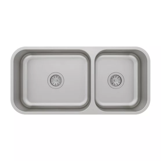 Cuba Dupla de Embutir ou Sobrepor Mekal CD-50/34 Inox Escovado