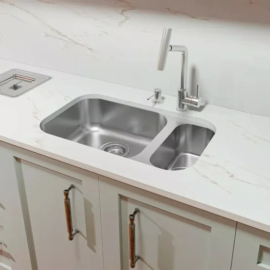 Cuba Dupla de Embutir Anti-ruído Dora Duo 1.5C Tramontina 40 BL Inox Escovado