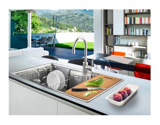 Cuba de Sobrepor em Inox Franke Bell 81x51x20 cm com Acessórios e Válvula 4,5