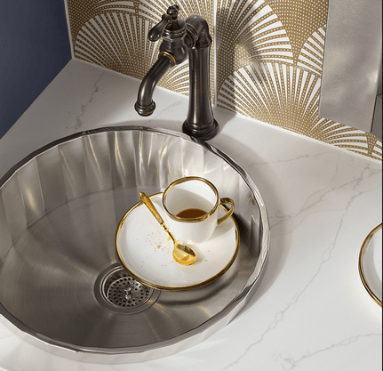 Cuba de Sobrepor Kohler Brinx Redonda em Inox Escovado