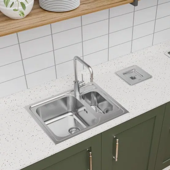 Cuba de Sobrepor Anti-ruído Tramontina Marea Deep 1.5C 34  com Escape Inox Escovado
