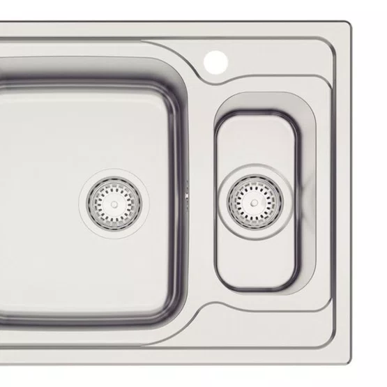 Cuba de Sobrepor Anti-ruído Tramontina Marea Deep 1.5C 34 com Furo e Escape Inox