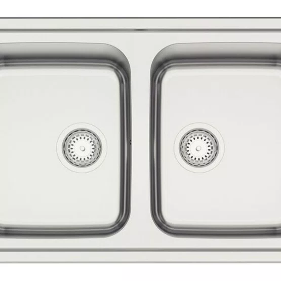 Cuba Dupla de Sobrepor Anti-ruído Marea Deep 2C 34 Tramontina Inox Escovado