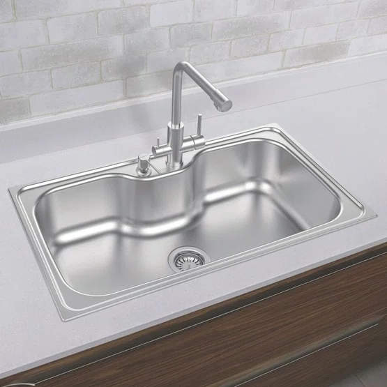 Cuba de Sobrepor Anti-ruído Morgana Maxi 78 FX Tramontina com Válvula e Furo Inox