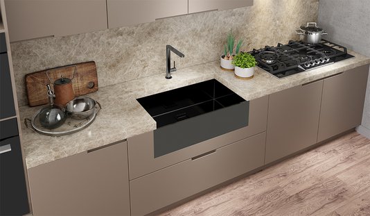 Cuba DeBacco Avental Primaccore Farm Sink - Black Matte