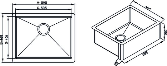 Cuba DeBacco Primaccore Semi Encaixe Farm Sink Nano Black