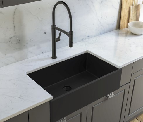 Cuba DeBacco Primaccore Farm Sink 700 PVD Nano Black Em Aço Inox 1.2mm