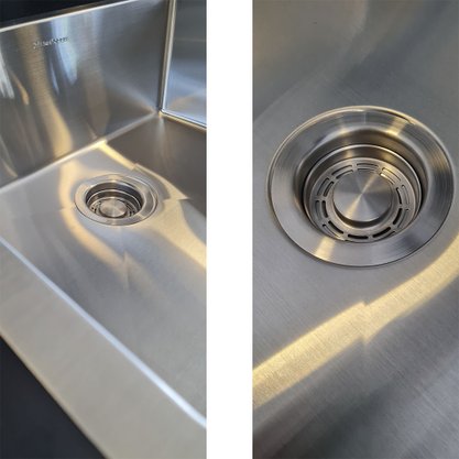 Cuba Inox Escovado DeBacco Quadratino 400 40x40x20cm c/ Válvula 4,5"