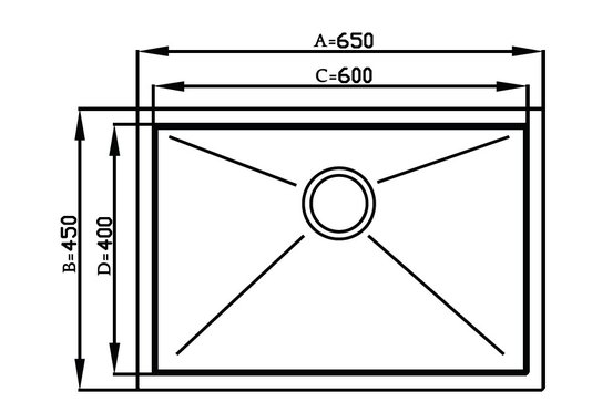 Cuba DeBacco Quadratino 600 60x40x20cm Inox Escovado
