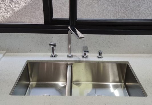 Cuba Dupla Debacco Quadratino Inox Escovado 85x45x20cm