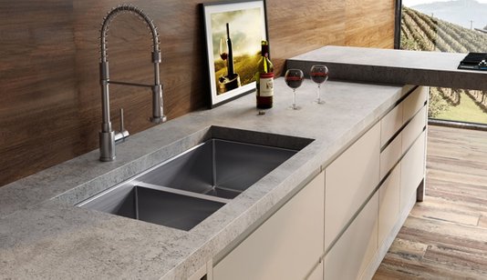 Cuba Dupla Debacco Quadratino Inox Escovado 85x45x20cm