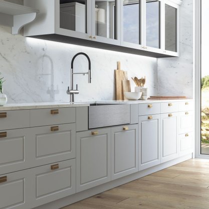 Cuba DeBacco Quadratino Farm Sink Steel Em Aço Inox Escovado de 1.2 mm