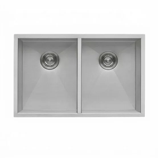 Cuba Dupla de Embutir ou Sobrepor Rubinettos Gourmet Quadro 84x44cm Inox